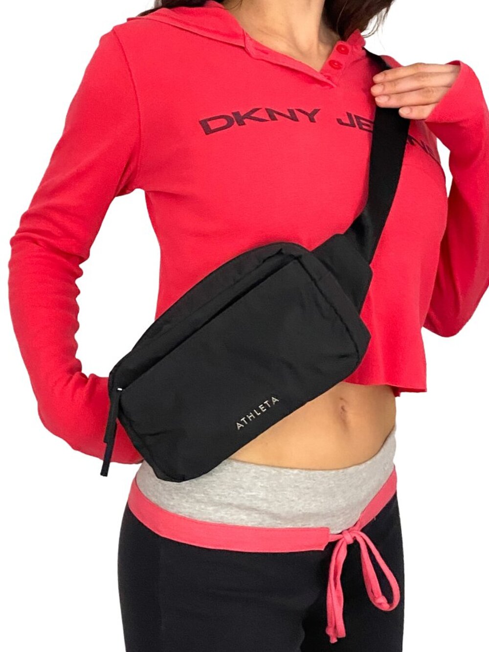 Athleta black nylon crossbody outdoors bag
